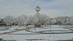 ایجاد پدیده زیبای شکوفه های یخی در چادگان